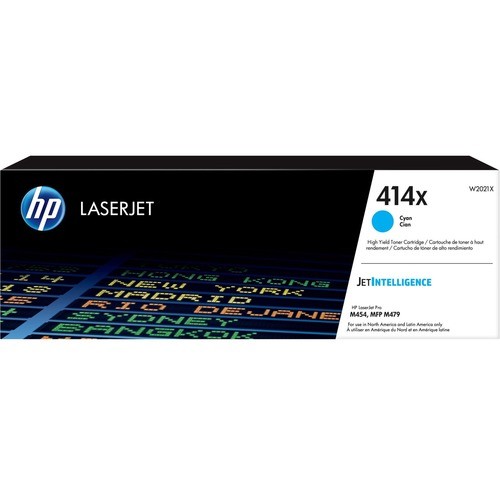Hp W2021X Toners & Ink Cartridges 414x High Yield Cyan Original Laserjet Toner Cartridge 192018046313