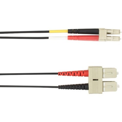 Black Box FOCMR50-010M-SCLC-BK Cables Black Box Colored Fiber Om2 50/125 Multimode Fiber Optic Patch Cable-ofnr Pvc - 32.81 Ft Fiber Optic Focmr50010msclcbk 822088207115
