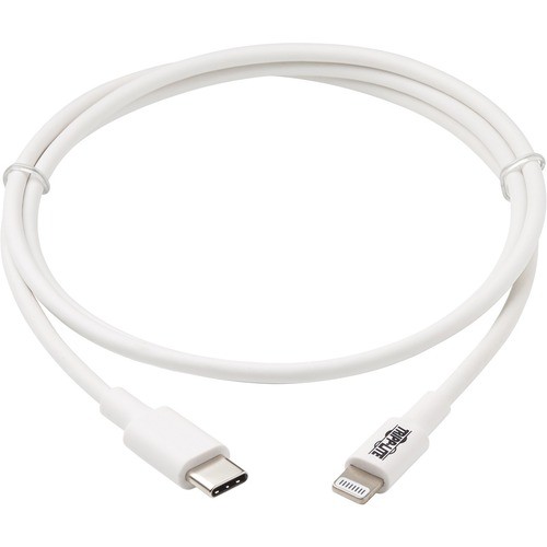 Eaton M102-003-WH Cables Eaton Tripp Lite Series Usb-c To Lightning Sync/charge Cable (m/m), Mfi Certified, White, 3 Ft. (0.9 M102003wh 817217768377