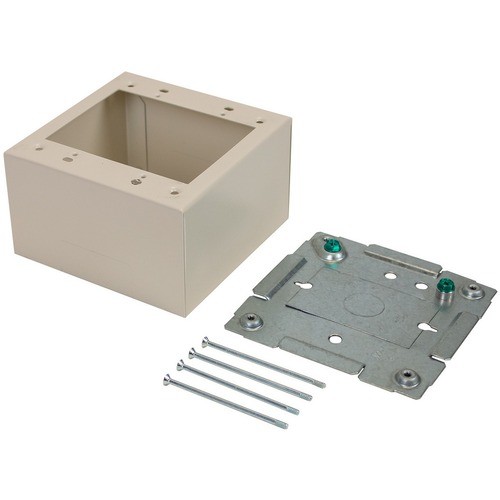Middle Atlantic 2444-2FW Faceplates & Mounting Boxes Wiremold 2400 Extra Deep Device Box Fitting - 2-gang - Fog White - Steel (2444-2fw) 24442fw 786776132441