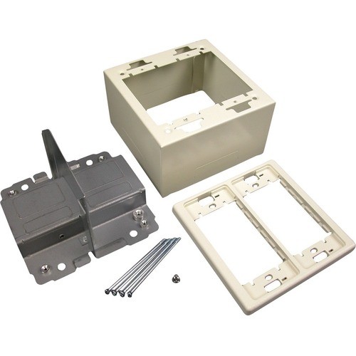 Middle Atlantic 2444D-2AFW Faceplates & Mounting Boxes Wiremold 2400d Divided Device Box Fitting - 2-gang - Fog White - Steel (2444d-2afw) 2444d2afw 786776132472