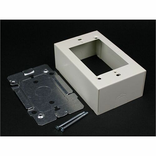 Middle Atlantic 2448-WH Faceplates & Mounting Boxes Wiremold 2448-wh Mounting Box - 1-gang - White - Steel 2448wh 