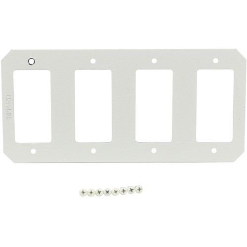 Middle Atlantic 4GDEC Faceplates & Mounting Boxes Wiremold 4gdec Device Mounting Plate - 4-gang - White - Steel 786564087489