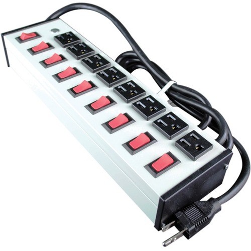 Middle Atlantic UL209BC Power Strips Wiremold Plug-in Outlet Center 8-outlet Power Strip - Nema 5-15p - 8 X Nema 5-15r - 6 Ft Cord - 15 A 786776043457