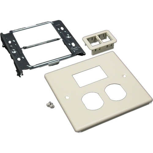 Middle Atlantic G4047BT Faceplates & Mounting Boxes Wiremold G4047bt Faceplate - 2-gang - Gray - Steel 616913186948