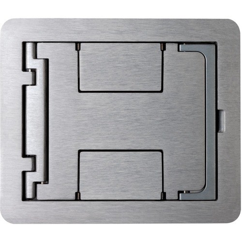 Middle Atlantic FPBTCAL Faceplates & Mounting Boxes Wiremold Fpbtc - Floorport Series Blank Cover Assembly - Silver, Brushed Aluminum - Die-cast Aluminu 996590725891