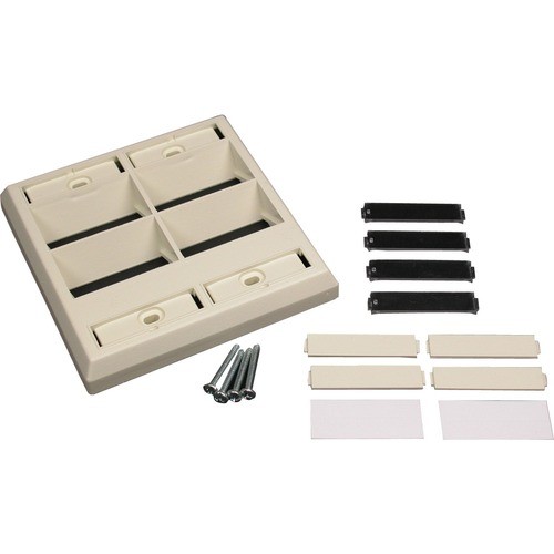 Middle Atlantic CM-DAP Faceplates & Mounting Boxes Wiremold Cm Double-gang Angled Faceplate - 2-gang - Ivory - Plastic (cm-dap) Cmdap 786776156126