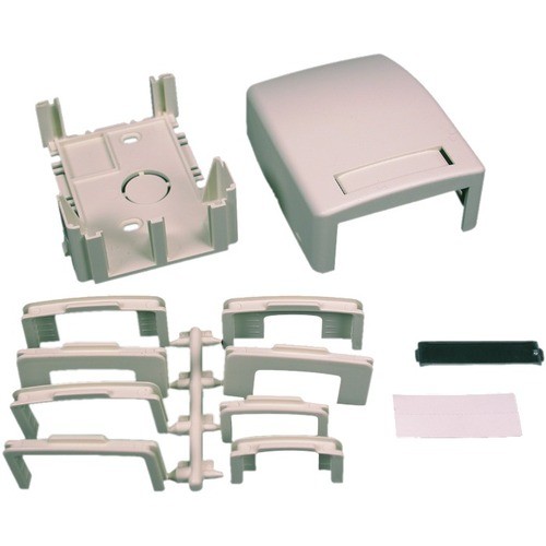 Middle Atlantic PDB2TJV Faceplates & Mounting Boxes Wiremold Tracjack Data Box - 2-gang - Ivory (pdb2tjv) 786776015072