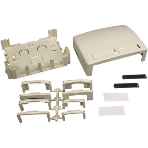Middle Atlantic PDB4TJV Faceplates & Mounting Boxes Wiremold Tracjack Data Box - 2-gang - Ivory (pdb4tjv) 786776015119
