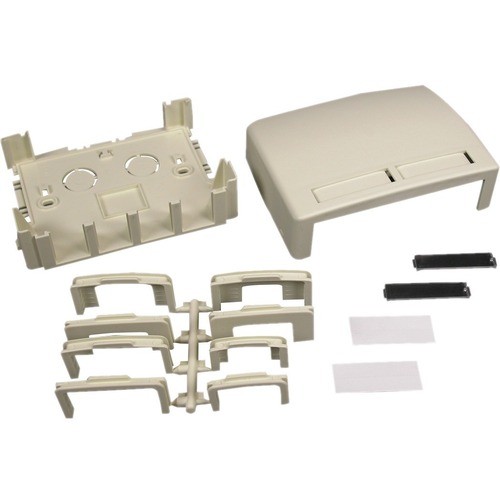 Middle Atlantic PDB4TJWH Faceplates & Mounting Boxes Wiremold Tracjack Data Box - 2-gang - White (pdb4tjwh) 786776015133