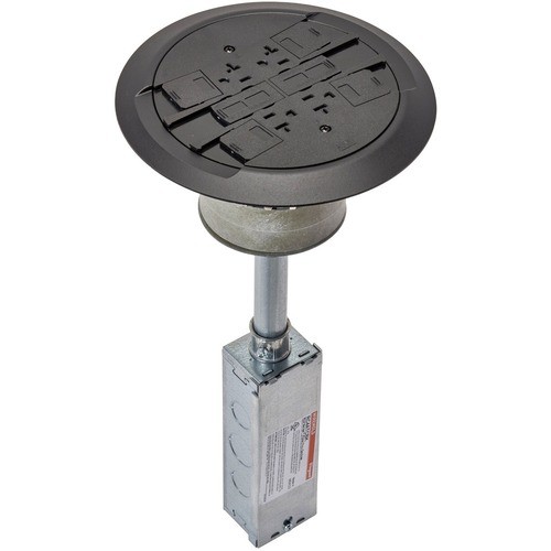 Middle Atlantic RC4CTCBK Cable Management Wiremold Rc4 Multi-service Poke-thru Finish Flange And Slide Holder Assembly - Poke-thru Device Fini 786564131625