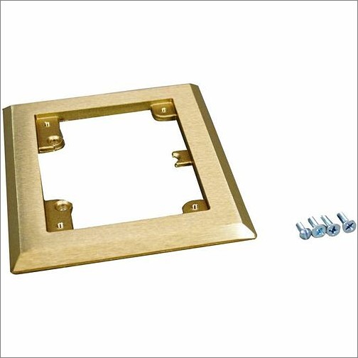 Middle Atlantic S166B Faceplates & Mounting Boxes Wiremold Source 1 Complete Flush Activation - Flush Mount - Black, Brass, Brown - Brass (s166b) 786564282105