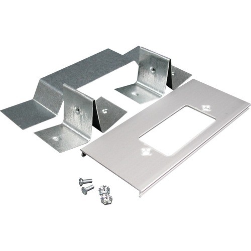 Middle Atlantic AL3346GO Cable Management Wiremold Al3300 Offset Gfci Receptacle Cover Plate - Cable Cover Plate - Aluminum (al3346go) 786776524611