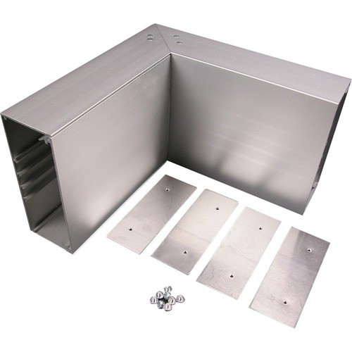 Middle Atlantic AL5217N Cable Management Wiremold Al5200 Large Multi-channel Raceway Inverted Corner Coupling Fitting - Corner Fitting - Alum 786776046878