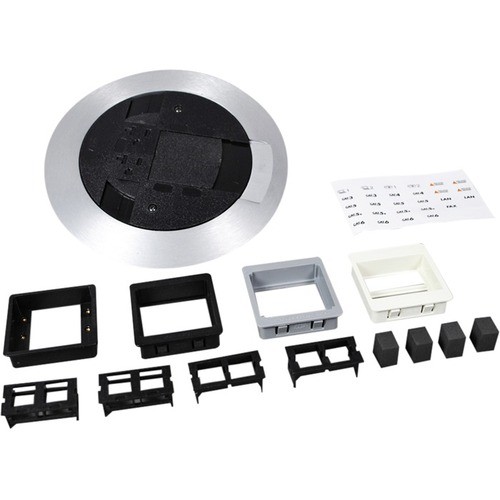 Middle Atlantic AV3CTCAA Cable Management Wiremold Av3 Poke-thru Finish Flange And Slide Holder - All Aluminum Colored - Poke Thru Device - Al 786564016441