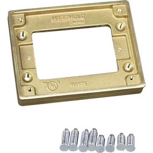 Middle Atlantic 817T Faceplates & Mounting Boxes Wiremold Flange - 1-gang - Brass - Metal, Brass (817t) 786564277781