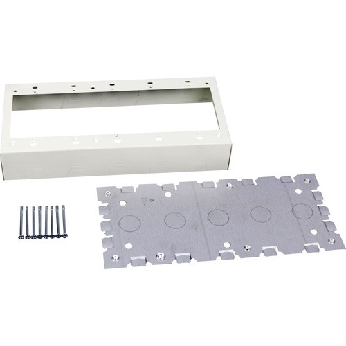 Middle Atlantic V5748-5 Faceplates & Mounting Boxes Wiremold 500/700 Five-gang Switch And Receptacle Box Fitting - 5-gang - Ivory - Steel (v5748-5) V57485 786776039962