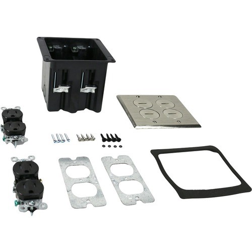 Middle Atlantic WMFB2DR2N Mounting Kits Wiremold Wmfb2dr2n Mounting Box - Nickel - 2-gang - Nickel - Nickel 786564053958