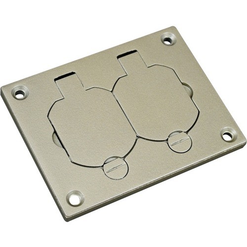 Middle Atlantic 828R-TCAL-NK Faceplates & Mounting Boxes Wiremold Omniboxandreg; Rectangular Nickel Duplex Cover Plate - 1-gang - Nickel - Die-cast Aluminum, B 828rtcalnk 786564080022