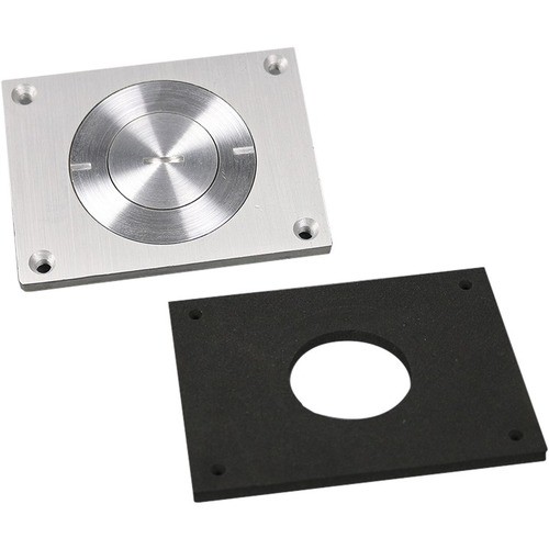 Middle Atlantic 830CKTCAL-1 Faceplates & Mounting Boxes Wiremold Cover Plate - 1-gang - Silver - Brushed Aluminum, Metal, Brass - 1 (830cktcal-1) 830cktcal1 786564054672