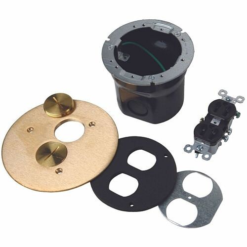 Middle Atlantic 862SP Cable Management Wiremold Floor Box With 895sp Brass Cover - Floor Box - Taa Compliant (862sp) 786564032625