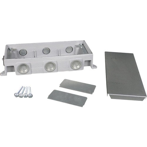 Middle Atlantic 880CM3-1 Faceplates & Mounting Boxes Wiremold 880cm3-1 - Omnibox Series Shallow Cast-iron Floor Box - 3-gang - Cast Iron, Steel 880cm31 786564515920