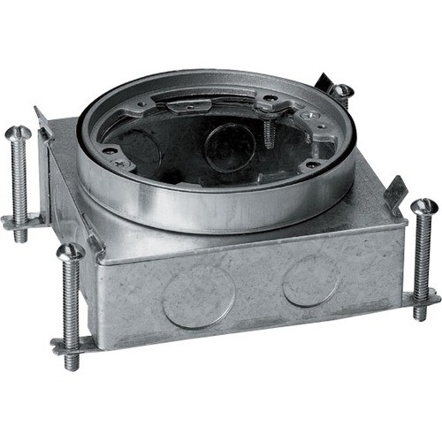 Middle Atlantic 885B Cable Management Wiremold 880 Series Shallow Steel Single Service Floor Box - Floor Box - Silver - Steel (885b) 786564540397