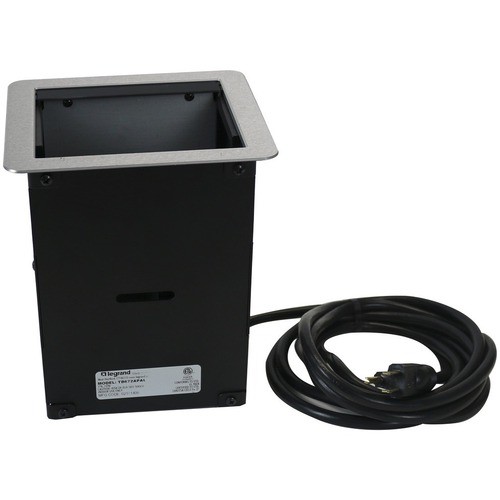 Middle Atlantic TB672AUAL Power/Data Outlets Wiremold Integreat Series Av Table Box With Usb - 5 X Power Receptacles - 15 A Recessed Mount - Alum 786776192346