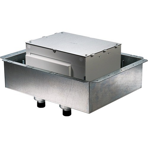 Middle Atlantic EFB8S-FC Faceplates & Mounting Boxes Wiremold Evolution Series Eight Gang Fire-classified Floor Box - 8-gang - White - Steel (efb8s-fc) Efb8sfc 