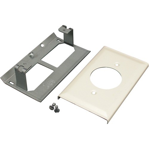 Middle Atlantic G3033JE Faceplates & Mounting Boxes Wiremold 3000 Single Receptacle Cover Fitting - 1-gang - Gray - Steel (g3033je) 786776088687