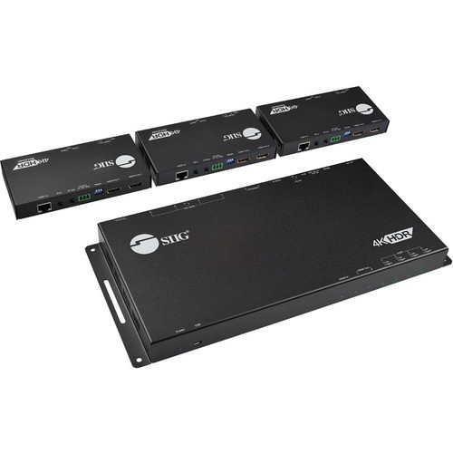 Siig CE-H24N11-S1 Video Consoles/Extenders Siig Hdmi 2.0 4k Hdr 1x4 Splitter Hdbaset Extender With Auto-scaling - Taa Compliant (ce-h24n11-s1) Ceh24n11s1 662774042350