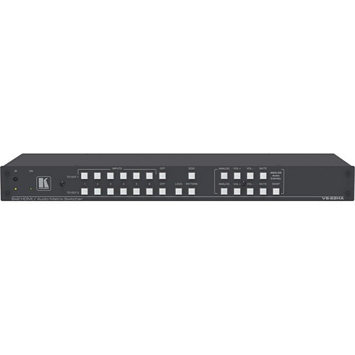 Kramer Electronics VS-62HA/110V VGA Switchboxes Kramer 6x2 4k Uhd Hdmi/audio Automatic Matrix Switcher - 3840 × 2160 - 4k - 6 X 2 - Display, Compute Vs62ha110v 