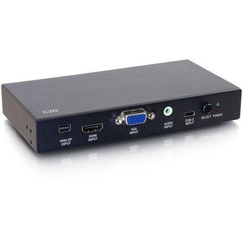 C2g 40850 VGA Switchboxes C2g 4k Hdmi Adapter Switch - Mini Displayport, Usb-c, Vga+3.5mm - 4096 X 2160 - 4k - 4 X 1 - 1 X Hdm 757120408505