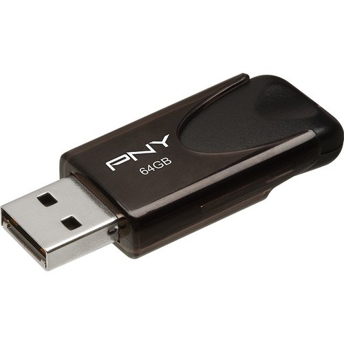 PNY 64GB Attaché 4 USB 2.0 Flash Drive - 64 GB - USB 2.0 Black - 1 Year Warranty P-FD64GATT4-GE 751492579290
