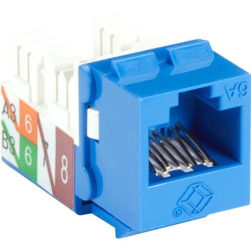 Black Box C6AJA70-BL-R2 Cable Ends/Connectors Black Box Gigatrue 2 Cat6a Keystone Jack - Unshielded, Rj45, Blue - 1 X Rj-45 Network Female - Gold  C6aja70blr2 822088126003
