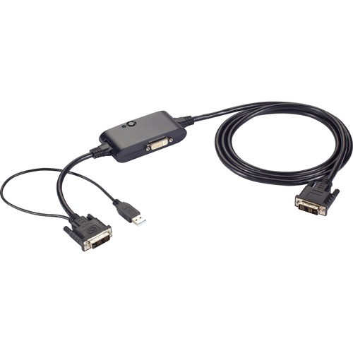 Black Box ACXSPL12-S Cables Black Box Dvi-d Splitter Cable - Usb Power - Dvi-d/usb Video Cable For Monitor, Projector, Pc, Video Acxspl12s 822088132806