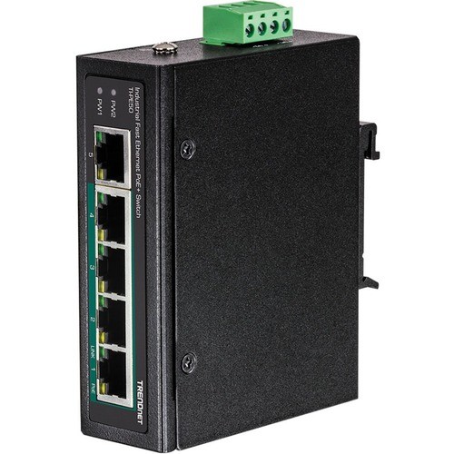 Trendnet TI-PE50 Switches & Bridges 5-port Industrial Fast Ethernet Poe+ Din-rail Switch Tipe50 818270895642