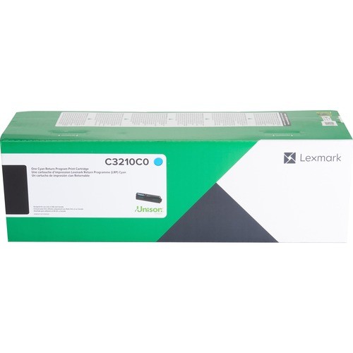 Lexmark Unison Toner Cartridge - Cyan Laser - Standard Yield - 1500 Pages C3210C0 LEXC3210C0 734646696708