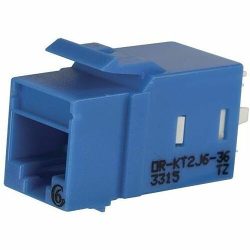 C2g KT2J625-36 Cable Ends/Connectors Ortronics Keystone Cat6 Jack Blue, 25pk - 25 Pack - 1 X Rj-45 Keystone - Female - Blue (kt2j625-36) Kt2j62536 0662875882923