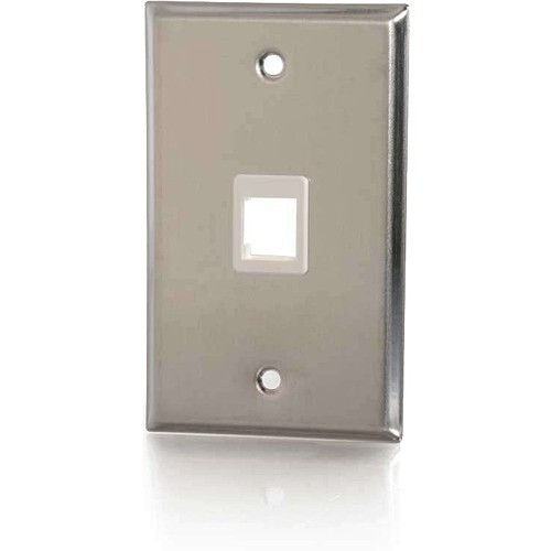 C2g CG37093 Faceplates & Mounting Boxes 1 Port Single Gang Face Plate Stainless (cg37093) 