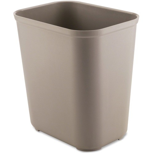 Rubbermaid FG254300BEIG Wastebaskets & Trash Cans 28 Qt Fire Resistant Wastebasket RCP254300BG 801593332475
