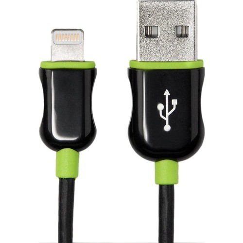 Rocstor Y10C257-B1 Cables Rocstor Premium 4 Ft./1.2 M. Black Lightning To Usb Charge Sync Cable - 4 Ft Lightning/usb Data Tran Y10c257b1 810606033896