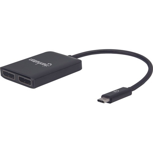 Manhattan 152952 Connector Adapters Manhattan Usb-c To Dual Displayport 1.2 Adapter Cable, 4k@30hz, 19.5cm, Male To Females, Usb-c To 2x 766623152952