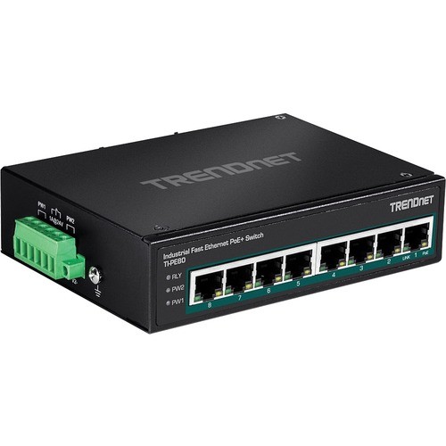 Trendnet TI-PE80 Switches & Bridges Trendnet 8-port Industrial Fast Ethernet Poe+ Din-rail Switch;ti-pe80;8 X Fast Ethernet Poe+ Ports;i Tipe80 817217692672