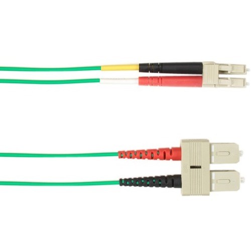 Black Box FOCMP62-001M-SCLC-GN Cables Black Box Multicolored Fiber Optic Patch Cable - 3.28 Ft Fiber Optic Network Cable For Network Devic Focmp62001msclcgn 