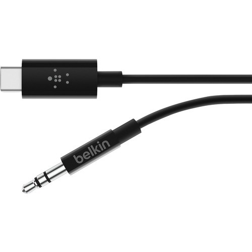 Belkin F7U079BT03-BLK Cables Belkin 3.5mm Audio Cable With Usb-c Connector - 2.95 Ft Mini-phone/usb-c Audio Cable For Audio Devic F7u079bt03blk 745883776030