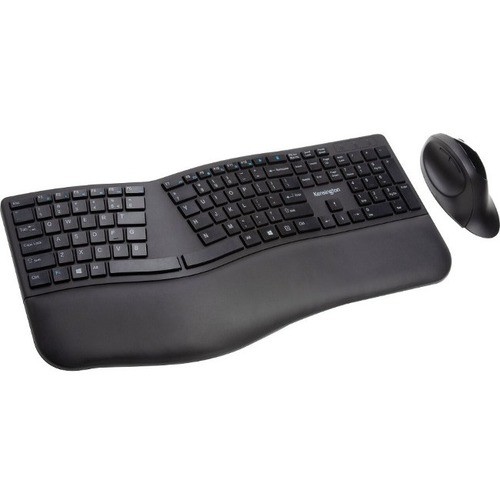 Kensington K75406US Keyboard & Mouse Combos Kensington Pro Fit Ergo Wireless Keyboard And Mouse-black - Usb Wireless Bluetooth/rf 4.0 2.40 Ghz K 085896754060