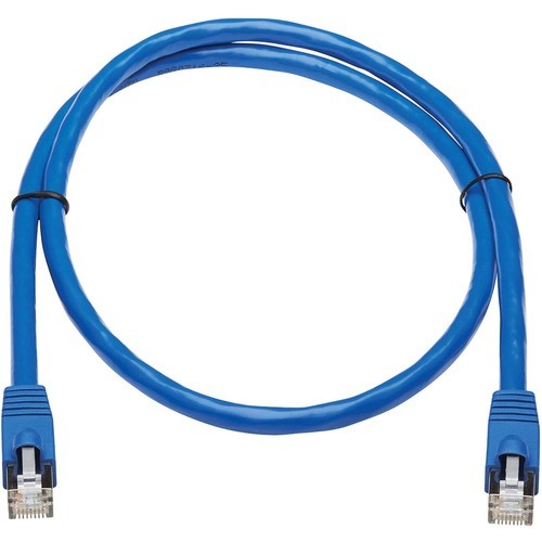Eaton N261P-003-BL Cables Eaton Tripp Lite Series Cat6a 10g Snagless F/utp Ethernet Cable (rj45 M/m), Poe, Cmr-lp, Blue, 3 Ft. N261p003bl 999555919700