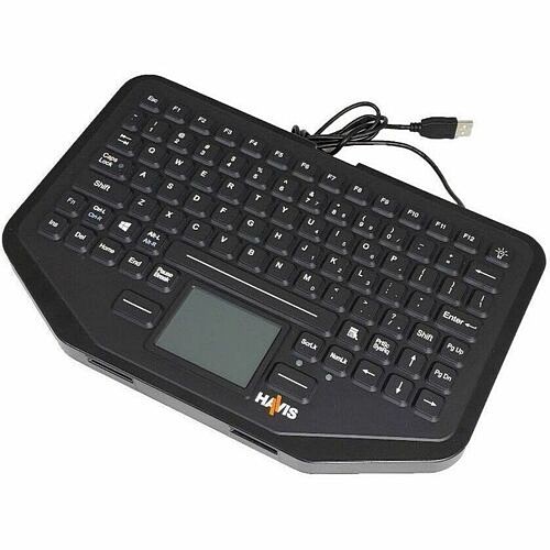 Havis KB-106 Keyboards & Keypads Havis Rugged Keyboard With Integrated Touchpad - Cable Connectivity - Usb 2.0 Interface - 87 Key - W Kb106 