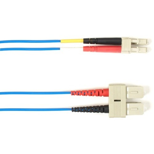 Black Box FOLZHSM-001M-SCLC-BL Cables Black Box Fiber Optic Duplex Patch Network Cable - 3.20 Ft Fiber Optic Network Cable For Network Dev Folzhsm001msclcbl 822088268154